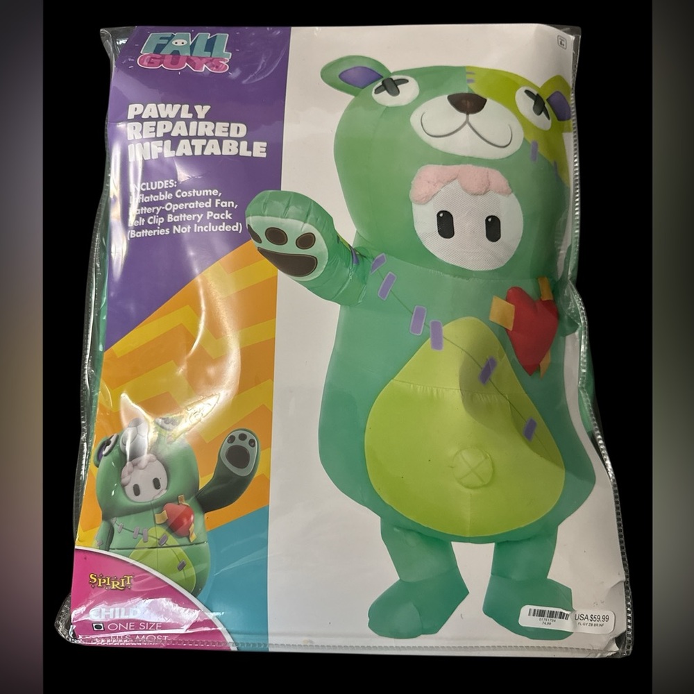 Ae) Spirit Kids Green Inflatable Pawly Repaired Costume